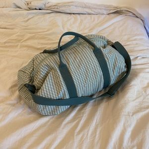 Brandy Melville Green Plaid Duffle Bag